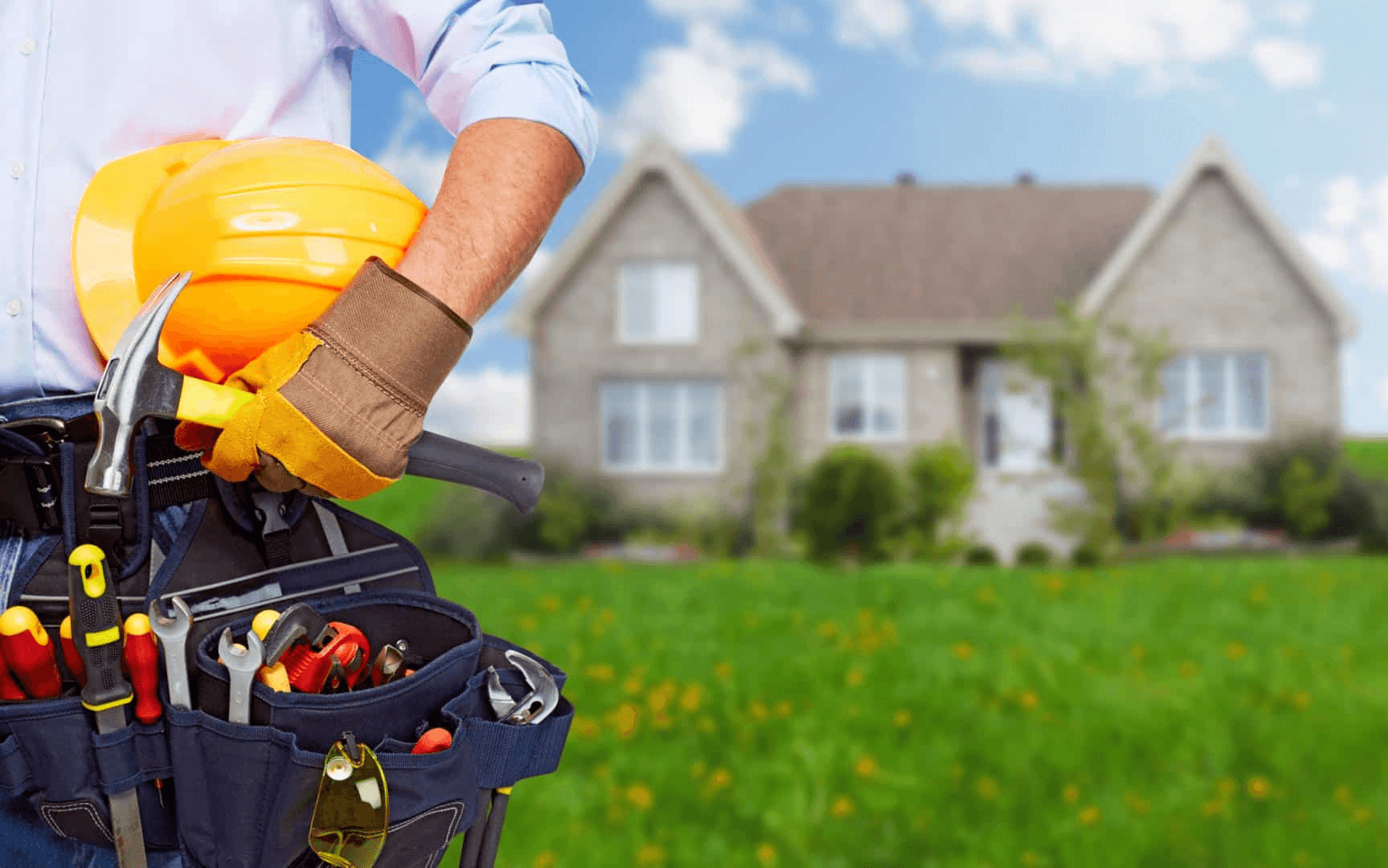 Home maintenance work in progress at a residential property